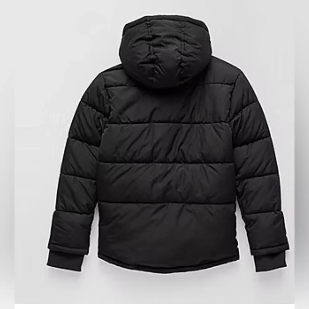 Thereabouts Big Kid Boys Water Resistant Heavyweight Puffer Jacket in black sz L - Picture 2 of 6